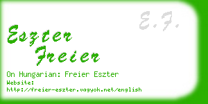 eszter freier business card